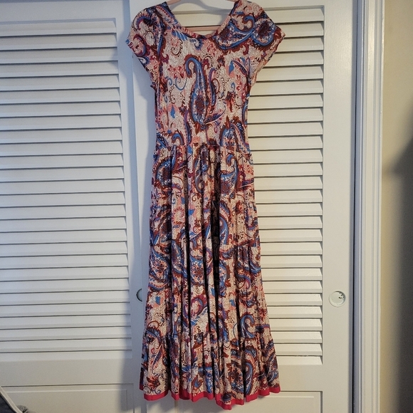 Soft surroundings Kara Framboise Paisley Maxi dress. - Picture 6 of 16